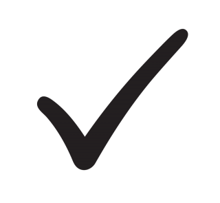 Black checkmark icon
